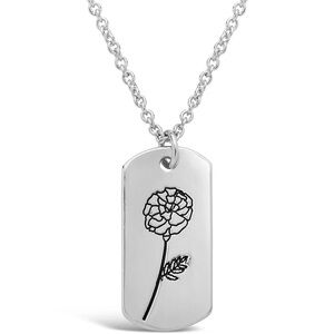 Sterling Silver Floral Necklace - October Birth Flower